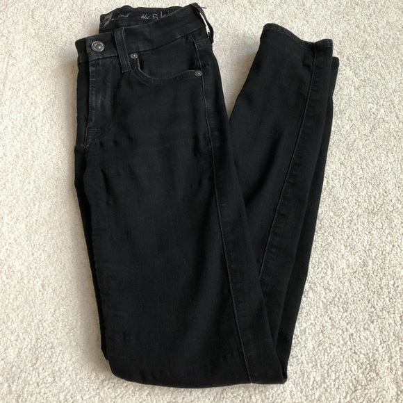 7 for all mankind the skinny black jeans, size24 - Picture 1 of 6